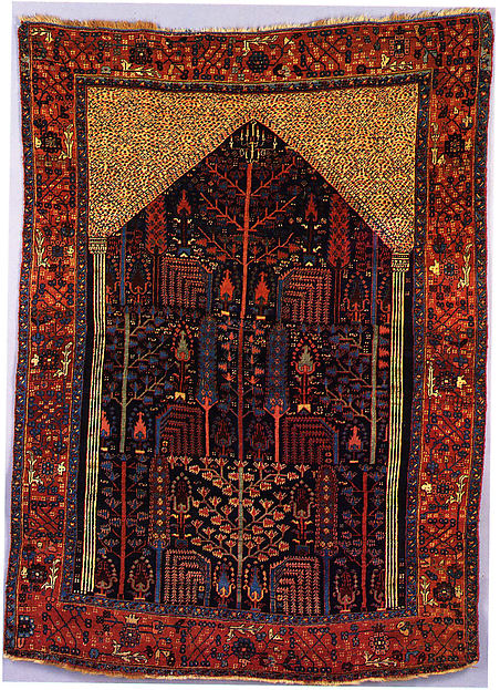 :Bakhtiari Carpet with Prayer Rug Design late 19th–early 20t-16x12"(A3) Poster