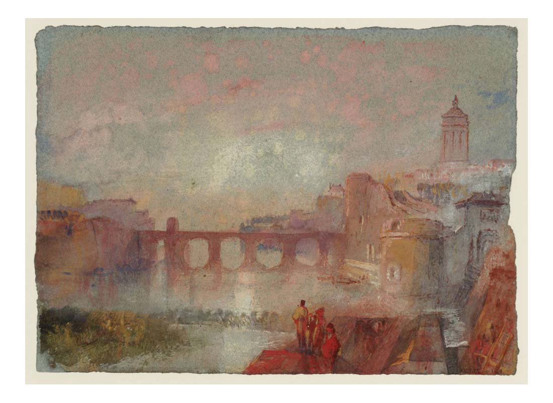 Mezieres, with the Pont de Pierre and Church of Notre-Dame, 1839 by John Mallord William Turner RA, 12x8"(A4) Poster