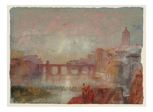 Mezieres, with the Pont de Pierre and Church of Notre-Dame, 1839 by John Mallord William Turner RA, 12x8"(A4) Poster