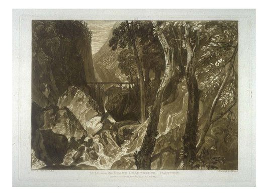 Mill near the Grand Chartreuse, Dauphiny by John Mallord William Turner RA, 12x8"(A4) Poster