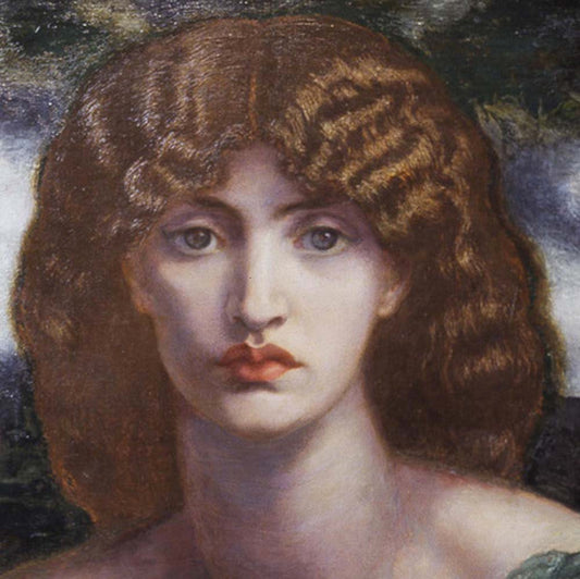 Mnemosyne, also titled Lamp of Memory and Ricordanza (detal), 1881 by Dante Gabriel Rossetti, pre-Raphaelite artist, 12x8" (A4) Poster