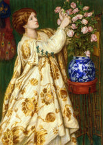 Monna Rosa, 1867 by Dante Gabriel Rossetti, pre-Raphaelite artist, 12x8" (A4) Poster