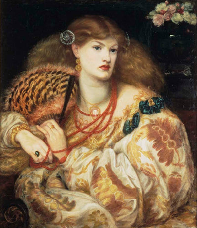 Monna Vanna, 1866 by Dante Gabriel Rossetti, pre-Raphaelite artist, 12x8" (A4) Poster