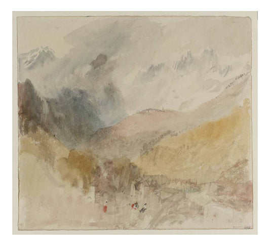 Mont-Blanc and Le Chetif looking over Pre-Saint Didier in the Val d'Aosta, 1836 by John Mallord William Turner RA