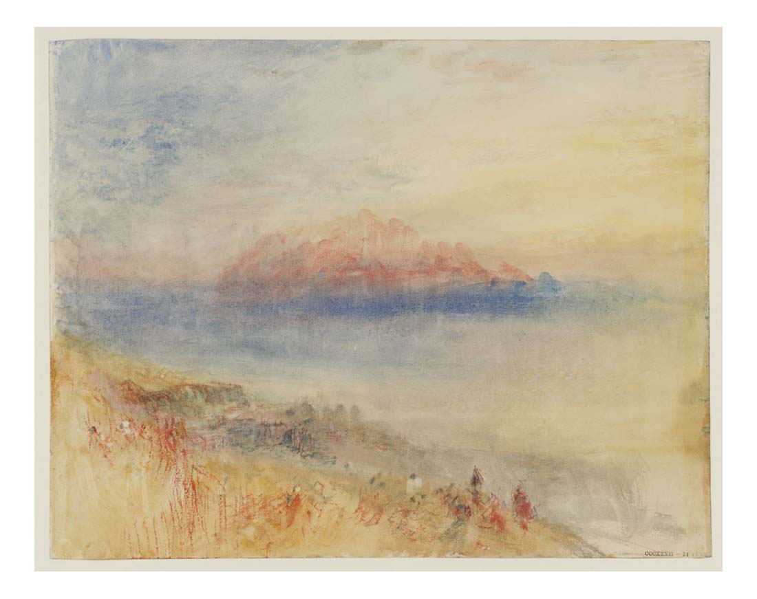 Mont Pilatus, Sunset, 1841 by John Mallord William Turner RA, 12x8"(A4) Poster