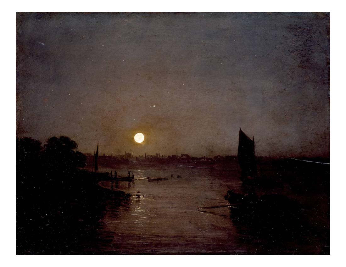 Moonlight, a Study at Millbank, 1797 by John Mallord William Turner RA, 12x8"(A4) Poster