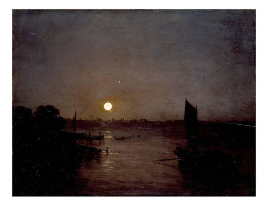Moonlight, a Study at Millbank, 1797 by John Mallord William Turner RA, 12x8"(A4) Poster