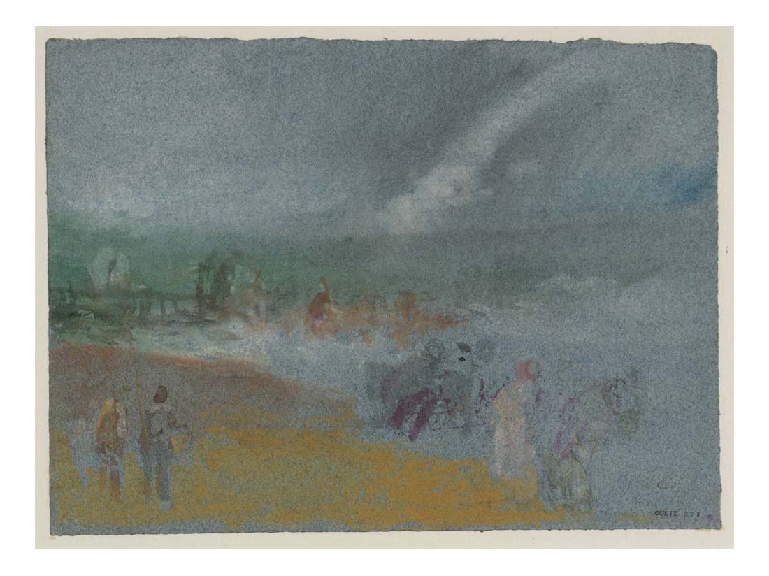 Morning after the Storm, Figures on Shore, 1830-35 by John Mallord William Turner RA, 12x8"(A4) Poster