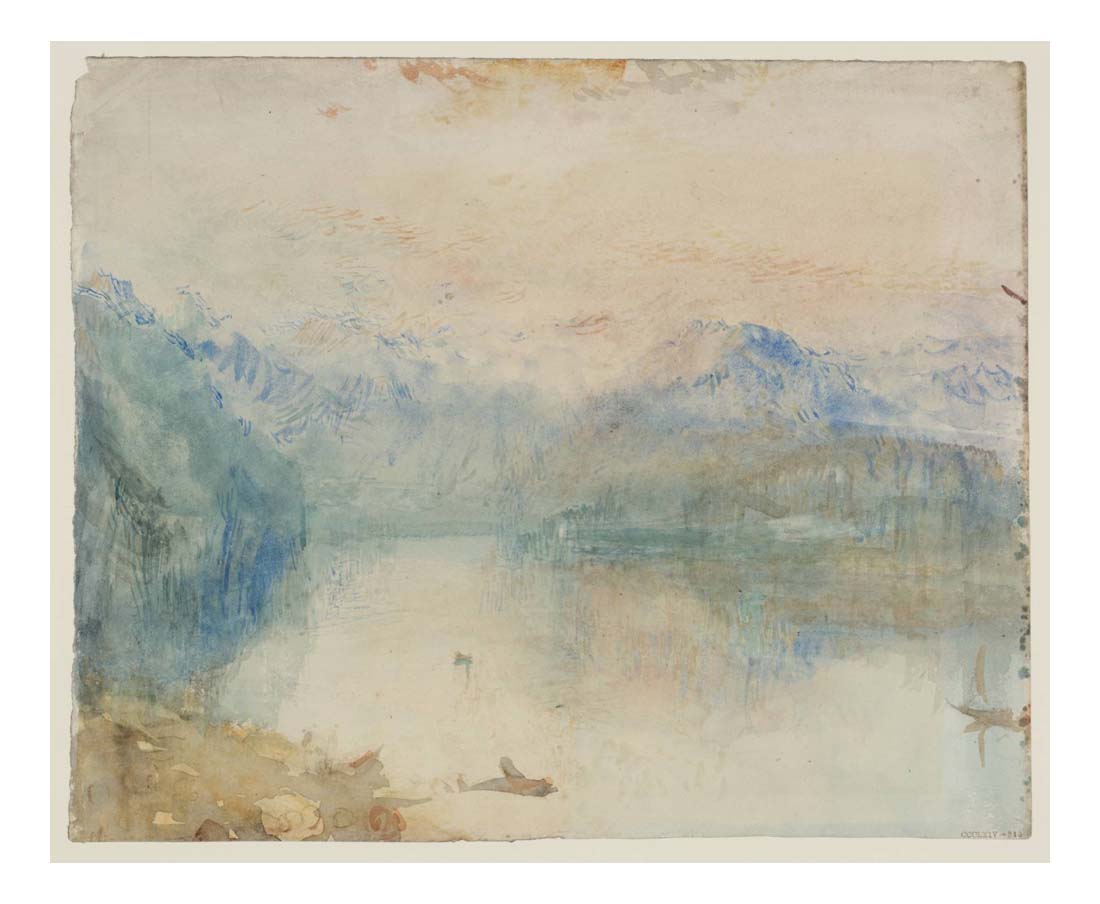 Morning on the Lake of Lucerne, Uri from Brunnen, 1842 by John Mallord William Turner RA, 12x8"(A4) Poster