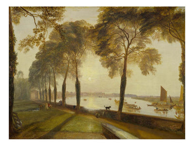 Mortlake Terrace, the Seat of William Moffat, Summer's Evening, 1827 by John Mallord William Turner RA, 12x8"(A4) Poster
