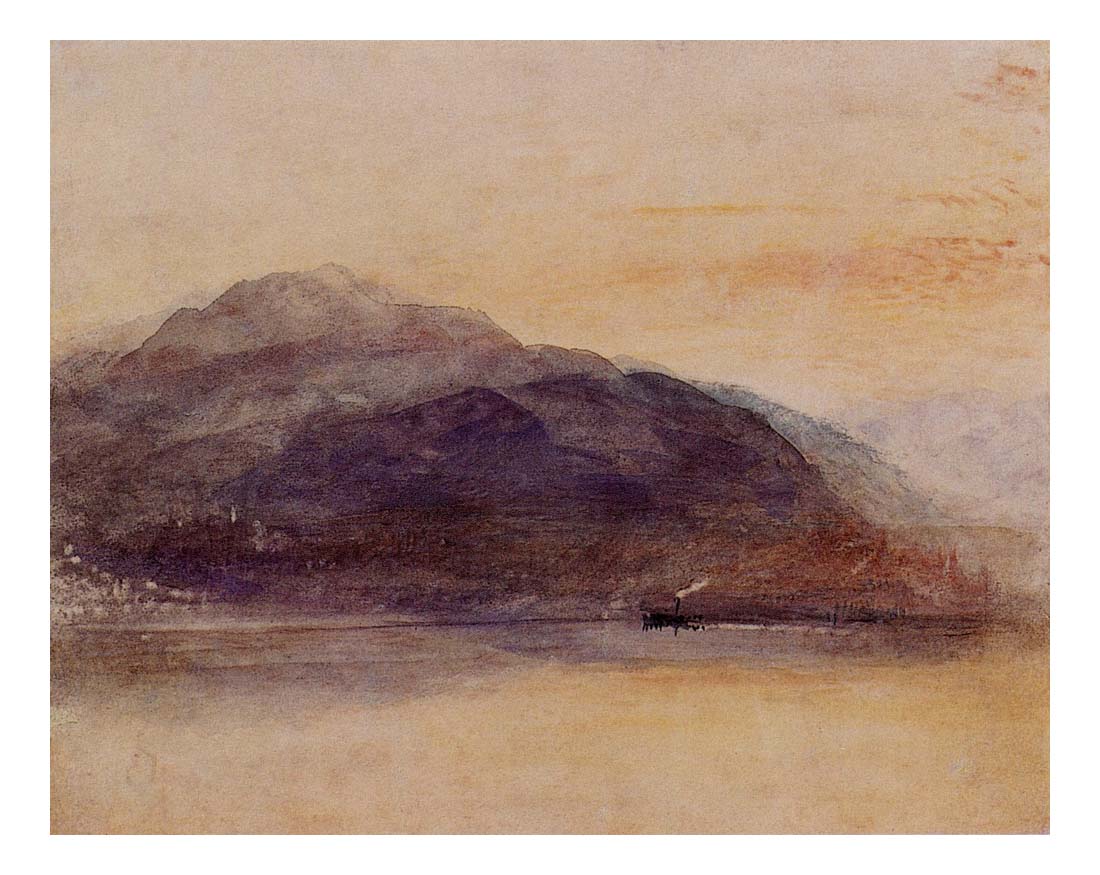 Mount Pilatus from across the Lake of Lucerne, 1842 by John Mallord William Turner RA, 12x8"(A4) Poster