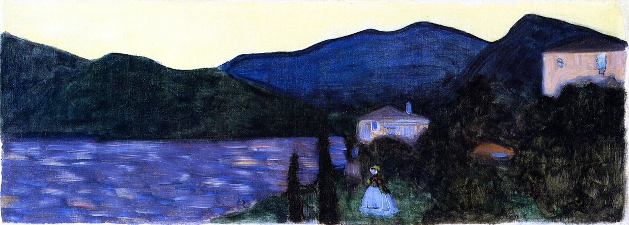 Mountain Landscape with Lake - Wassily Kandinsky -1902 by Wassily Kandinsky, 12x8"(A4) Poster Print