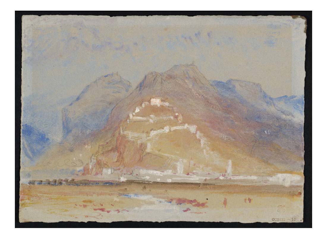 Mountain Scene, with Castle on Rock, 1834 by John Mallord William Turner RA, 12x8"(A4) Poster