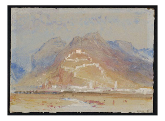 Mountain Scene, with Castle on Rock, 1834 by John Mallord William Turner RA, 12x8"(A4) Poster