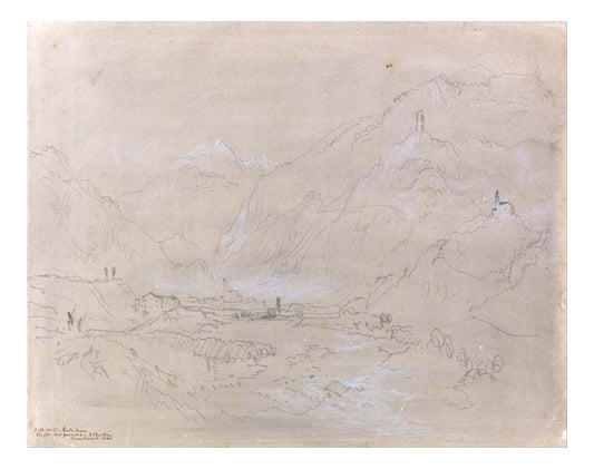 Mountainous Landscape with Town in Valley, 1840 by John Mallord William Turner RA