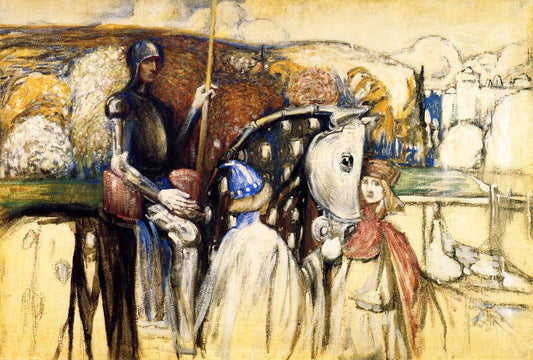 Mounted Warrior (unfinished) - Wassily Kandinsky -1902 - 1903 by Wassily Kandinsky, 16x12"(A3) Poster Print