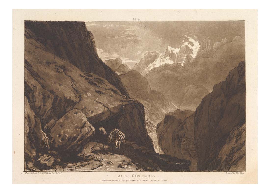 Mt. St. Gothard, 1808 by John Mallord William Turner RA, 12x8"(A4) Poster