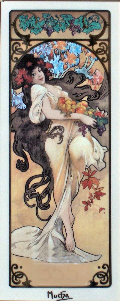 Mucha022 vintage artwork by Alphonse Mucha, 12x8" (A4 size) poster print