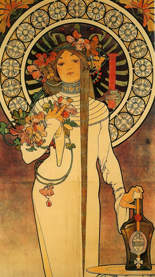 Mucha - La Trappistine vintage artwork by Alphonse Mucha, 16x12" (A3 size) poster print