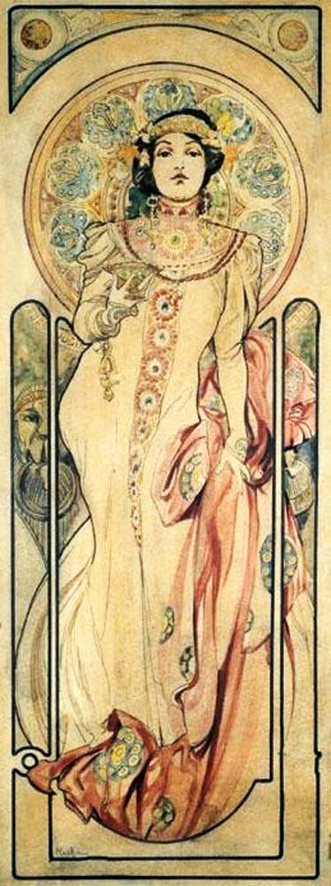 Mucha Moët et Chandon vintage artwork by Alphonse Mucha, 16x12" (A3 size) poster print