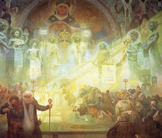 Mucha, Alfons - Der Heilige Berg Athos - 1926 vintage artwork by Alphonse Mucha, 16x12" (A3 size) poster print