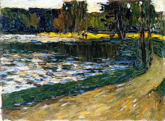 Munich - English Garden (also known as English Garden in Munich) - Wassily Kandinsky -1901 by Wassily Kandinsky, 16x12"(A3) Poster Print