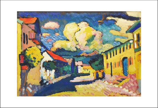 Murnau. A Village Street(1908)-A4 by Wassily Kandinsky, 16x12"(A3) Poster Print