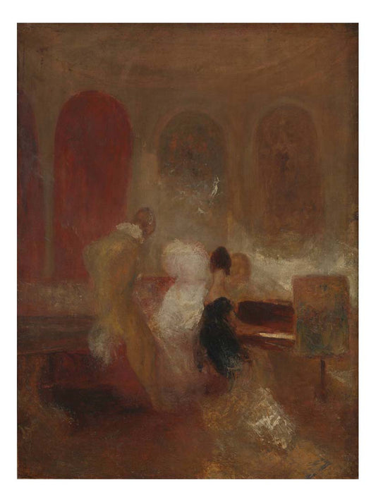 Music Party, East Cowes Castle, 1835 by John Mallord William Turner RA, 12x8"(A4) Poster
