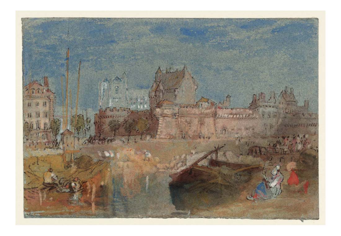 Nantes, The Chateau and Cathedral from the River, 1828 by John Mallord William Turner RA