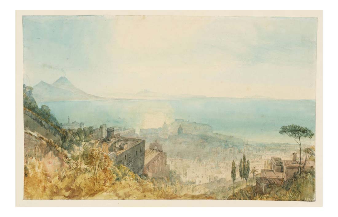 Naples and Vesuvius, from the Hill beneath Certosa di San Martino and Castel Sant'Elmo, 1819 by John Mallord William Turner RA, 12x8"(A4) Poster