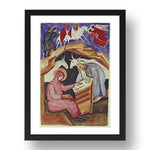 Natalia Goncharova: The Nativity, for Liturgy, modernist artwork, A3 Size Reproduction Poster Print in 17x13" Black Frame