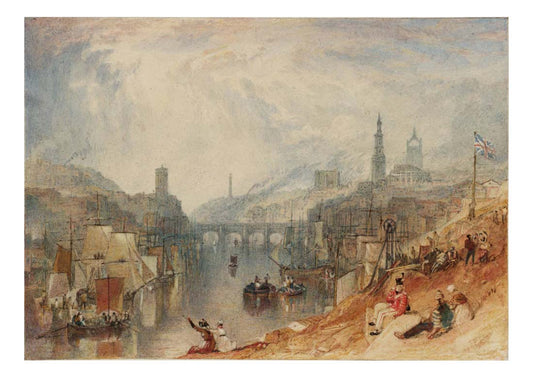 Newcastle-on-Tyne, 1823 by John Mallord William Turner RA, 12x8"(A4) Poster