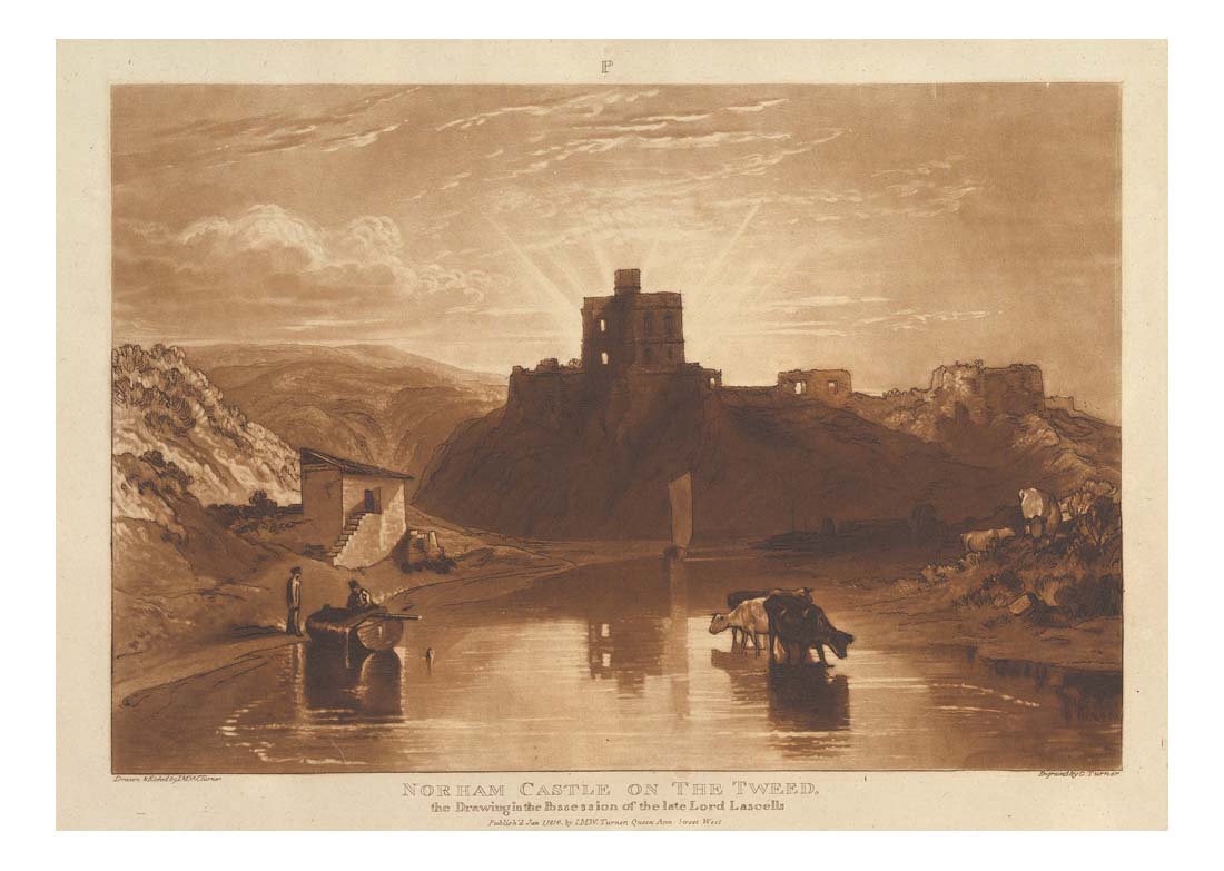 Norham Castle on the Tweed, 1816 by John Mallord William Turner RA, 12x8"(A4) Poster
