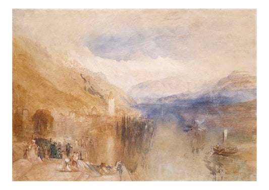 Oberhofen, Lake Thun, 1848 by John Mallord William Turner RA, 12x8"(A4) Poster