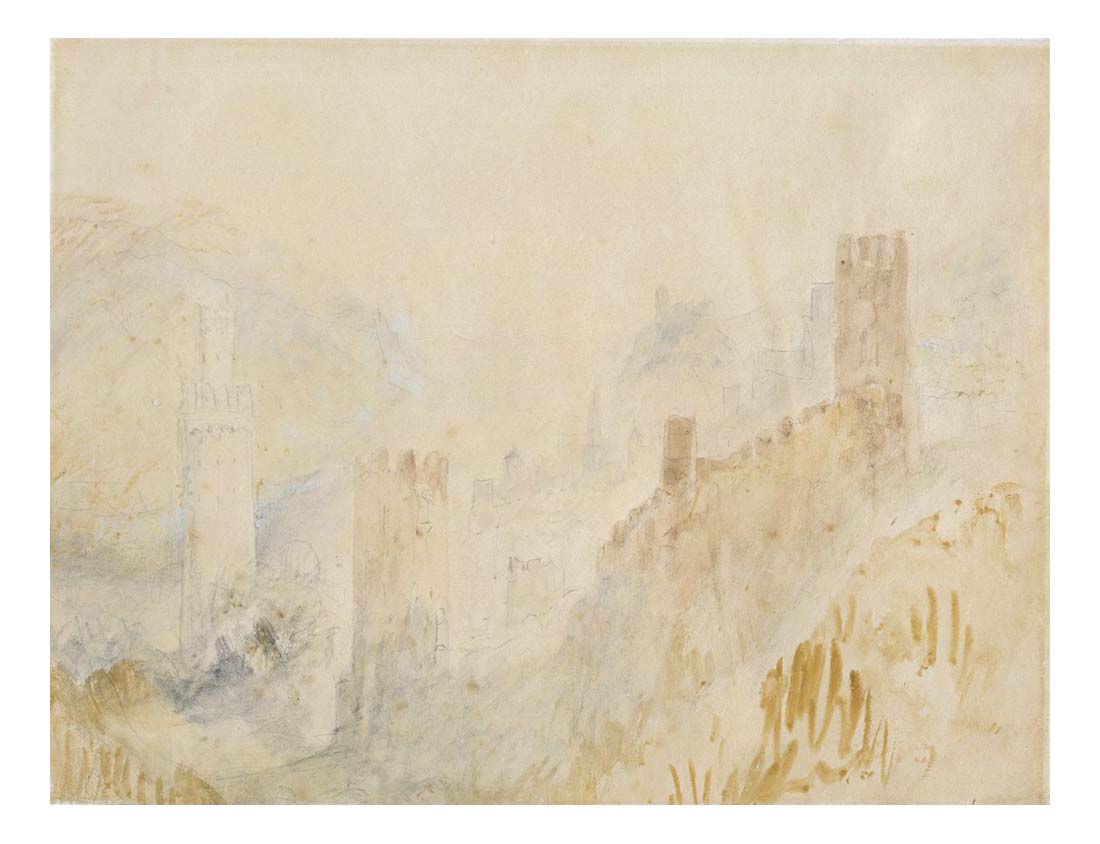 Oberwesel on the Rhine, 1839 by John Mallord William Turner RA, 12x8"(A4) Poster
