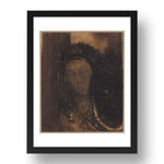 Odilon Redon: Christ, modernist artwork, A3 Size Reproduction Poster Print in 17x13" Black Frame