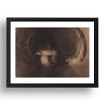 Odilon Redon: Dream Polyp, modernist artwork, A3 Size Reproduction Poster Print in 17x13" Black Frame