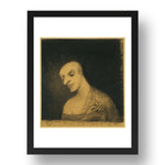 Odilon Redon: Imaginary Figure, modernist artwork, A3 Size Reproduction Poster Print in 17x13" Black Frame