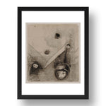 Odilon Redon: On the Backdrop of Our Nights, modernist artwork, A3 Size Reproduction Poster Print in 17x13" Black Frame