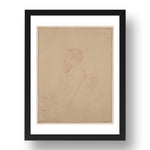 Odilon Redon: Portrait of Arthur Fontaine, modernist artwork, A3 Size Reproduction Poster Print in 17x13" Black Frame