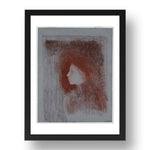 Odilon Redon: Portrait of a Youth from Left, modernist artwork, A3 Size Reproduction Poster Print in 17x13" Black Frame