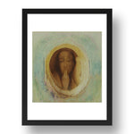 Odilon Redon: Silence, modernist artwork, A3 Size Reproduction Poster Print in 17x13" Black Frame