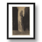 Odilon Redon: The Apparition, modernist artwork, A3 Size Reproduction Poster Print in 17x13" Black Frame