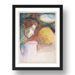 Odilon Redon: The Blessing, modernist artwork, A3 Size Reproduction Poster Print in 17x13" Black Frame