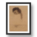 Odilon Redon: The Chimera, modernist artwork, A3 Size Reproduction Poster Print in 17x13" Black Frame