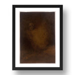 Odilon Redon: The Dream Finished by Death, modernist artwork, A3 Size Reproduction Poster Print in 17x13" Black Frame