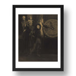 Odilon Redon: The Masque of the Red Death, modernist artwork, A3 Size Reproduction Poster Print in 17x13" Black Frame