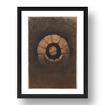 Odilon Redon: The Well, modernist artwork, A3 Size Reproduction Poster Print in 17x13" Black Frame