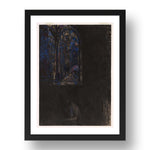 Odilon Redon: The Window, modernist artwork, A3 Size Reproduction Poster Print in 17x13" Black Frame