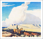 Open Range by , 1942 by Maynard Dixon, Classic American Western Art, 16x12" (A3) Poster Print